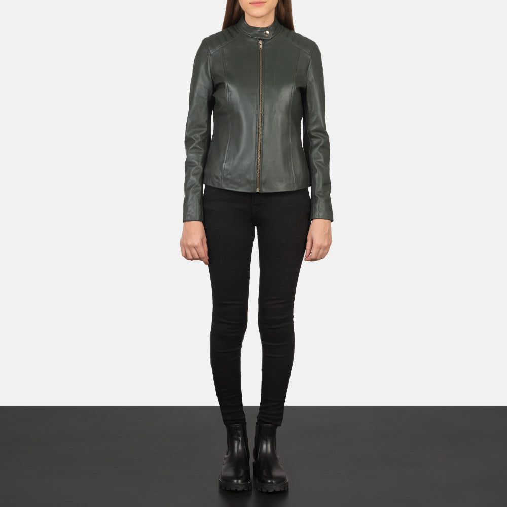 Kelsee Leder-Bikerjacke für Damen – Zusätzliche Produktansicht 3