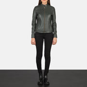 Kelsee Leder-Bikerjacke für Damen – Zusätzliche Produktansicht 3
