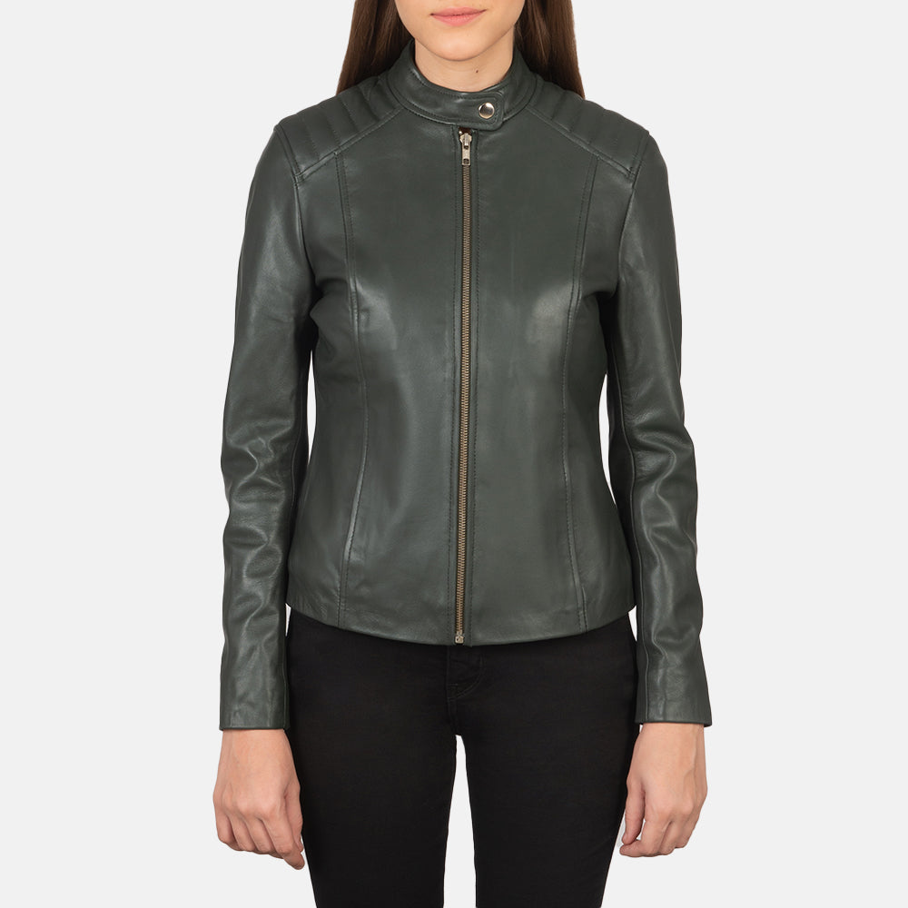 Kelsee Leder-Bikerjacke für Damen – Zusätzliche Produktansicht 4