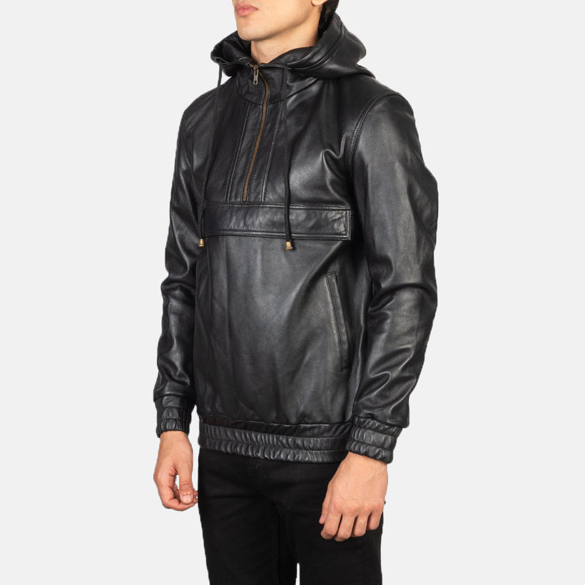 Kenton Hooded Lederjacke für Herren