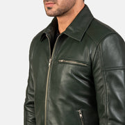 Lavendard Leder-Bikerjacke für Herren – Zusätzliche Produktansicht 5