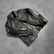 Lavendard Leder-Bikerjacke für Herren – Zusätzliche Produktansicht 8
