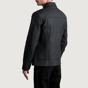 Lavendard Leder-Bikerjacke für Herren – Zusätzliche Produktansicht 6