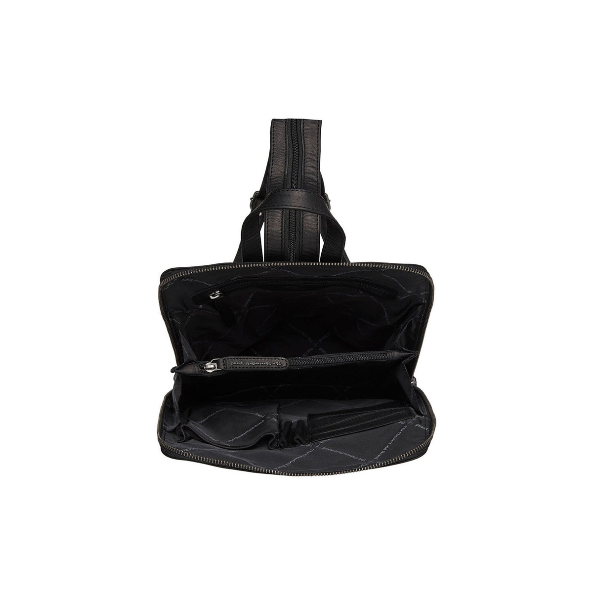 Amanda Full-Grain Leather Backpack für Damen - Structured Side Profile Showing Gusset Depth &amp; Expansion Capacity