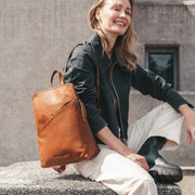 Amanda Full-Grain Leather Backpack für Damen – Zusätzliche Produktansicht 3