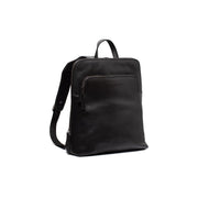 Fornella Full-Grain Leather Backpack für Damen in Classic 100% Full-Grain Leather - Full Exterior Front Profile View | Online Kaufen