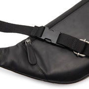Solid Antique Brass Hardware &amp; Heavy-Duty Dual Zipper Detail on Vernio Full-Grain Ledergürtel Bag für Damen