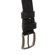 Morrison Full-Grain Ledergürtel für Herren - Structured Side Profile Showing Gusset Depth &amp; Expansion Capacity