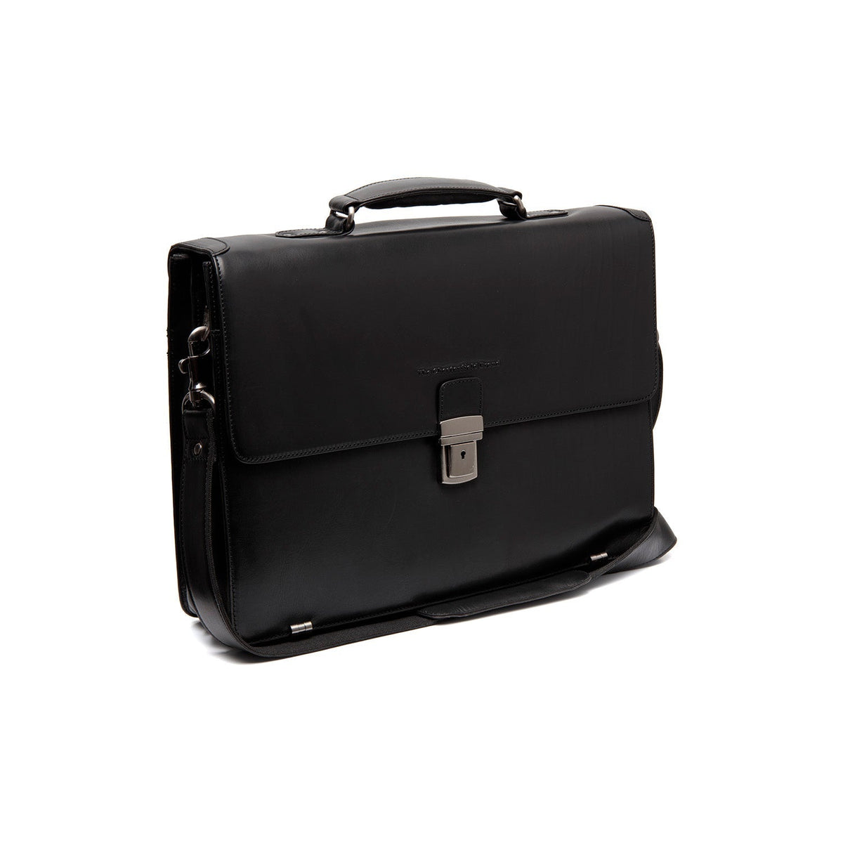 Salvatore Full-Grain Leather Briefcase für Herren in Classic 100% Full-Grain Leather - Full Exterior Front Profile View | Online Kaufen