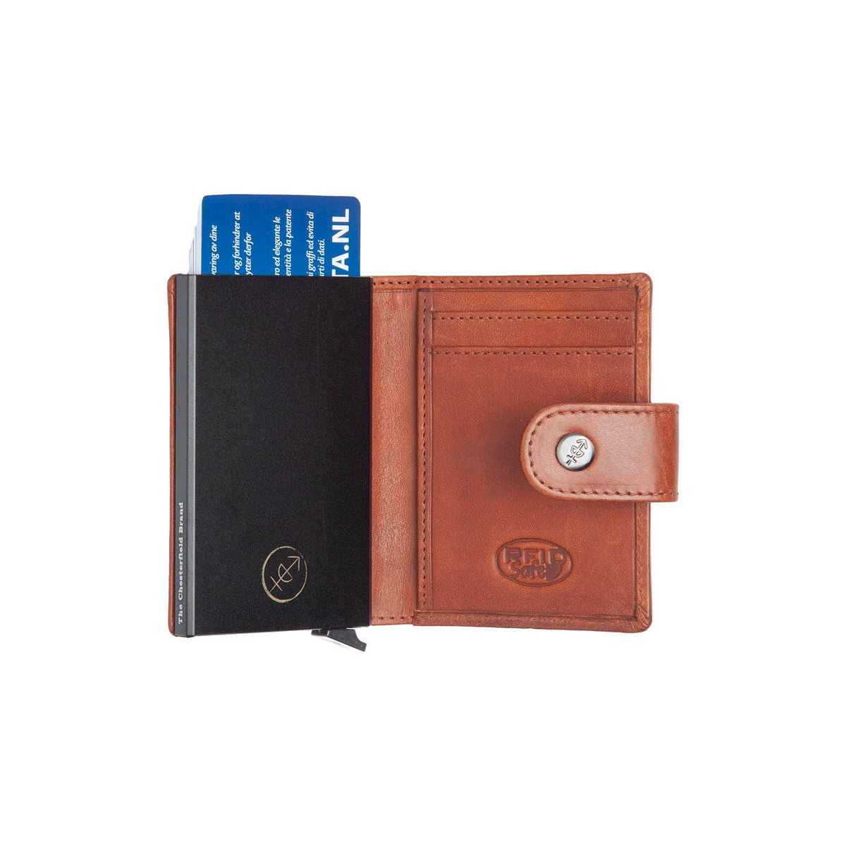 Barrea Full-Grain Leather Card Holder für Damen – Zusätzliche Produktansicht 3
