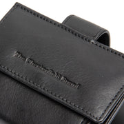 Solid Antique Brass Hardware &amp; Heavy-Duty Dual Zipper Detail on Lesina Full-Grain Leather Card Holder für Damen