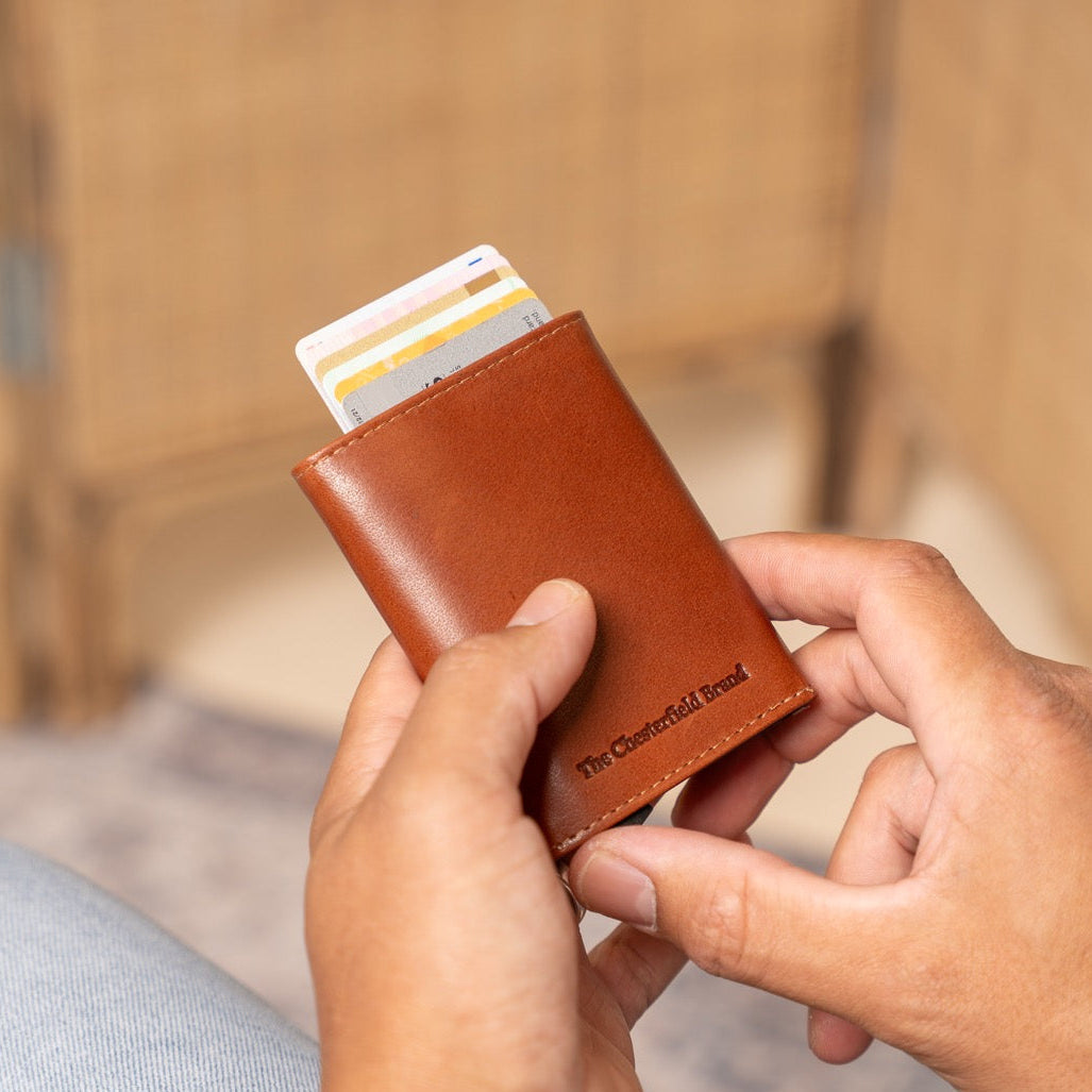 Paris Full-Grain Leather Card Holder für Damen – Zusätzliche Produktansicht 2