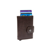 Varrano Full-Grain Leather Card Holder für Damen in Classic 100% Full-Grain Leather - Full Exterior Front Profile View | Online Kaufen