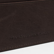 Brown Leather Card Wallet für Damen, detail view 1