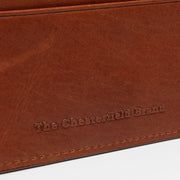 Cognac Leather Card Wallet für Damen, detail view 4