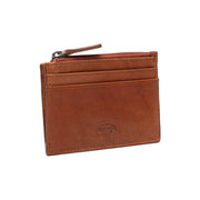 Cognac Leather Card Wallet für Damen, detail view 5