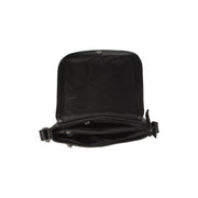 Everglades Full-Grain Leather Crossbody Bag für Damen - Structured Side Profile Showing Gusset Depth &amp; Expansion Capacity