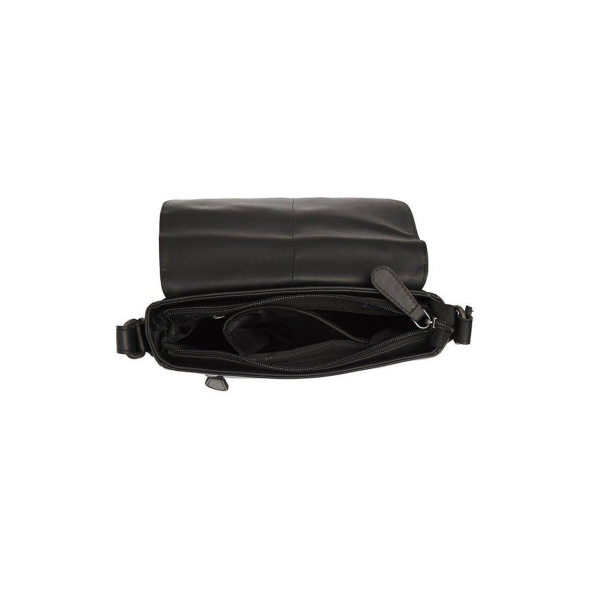Solid Antique Brass Hardware &amp; Heavy-Duty Dual Zipper Detail on Lucian Full-Grain Leather Crossbody Bag für Damen