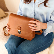 Lunor Full-Grain Leather Crossbody Bag für Damen – Zusätzliche Produktansicht 3
