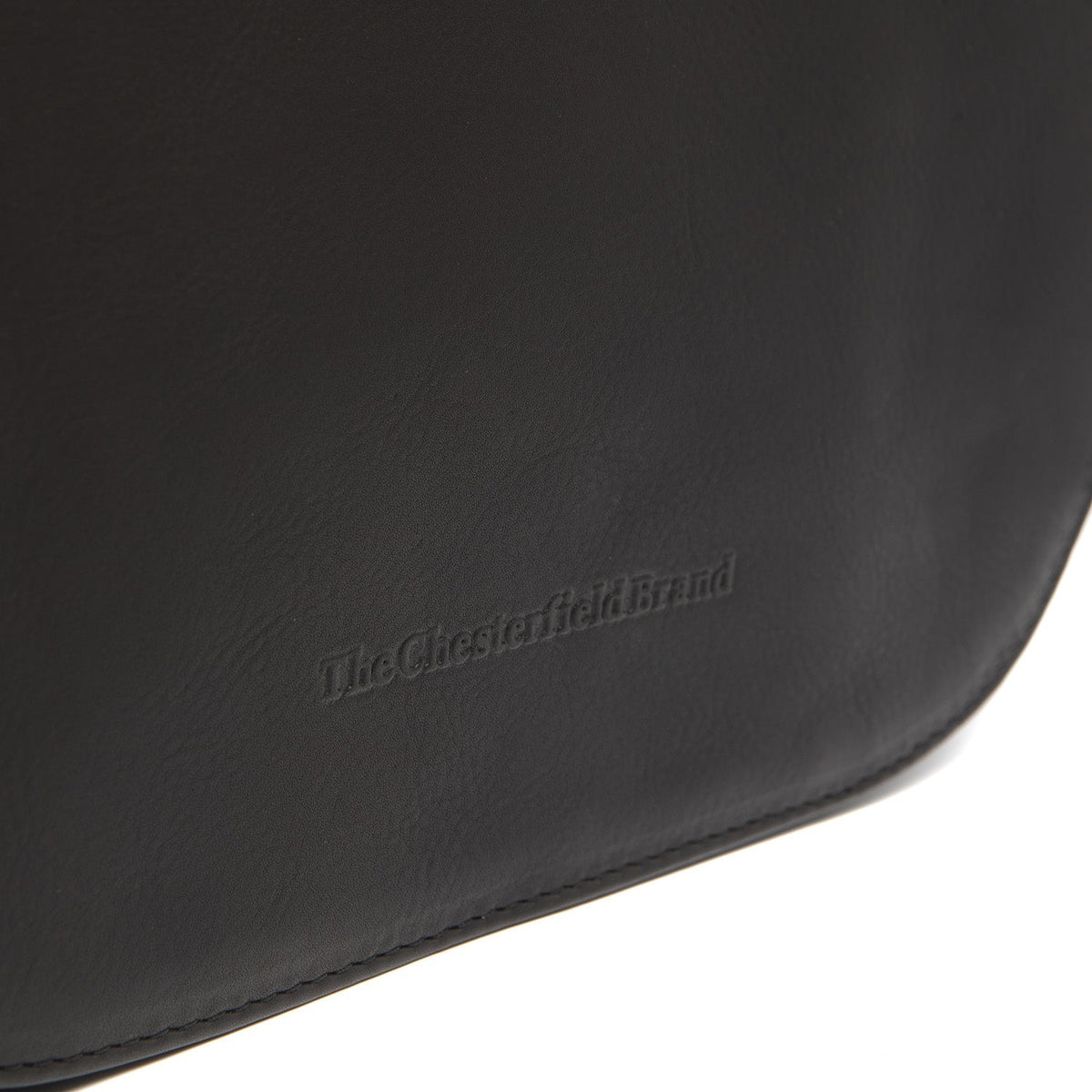 Solid Antique Brass Hardware & Heavy-Duty Dual Zipper Detail on Millie Full-Grain Leather Crossbody Bag