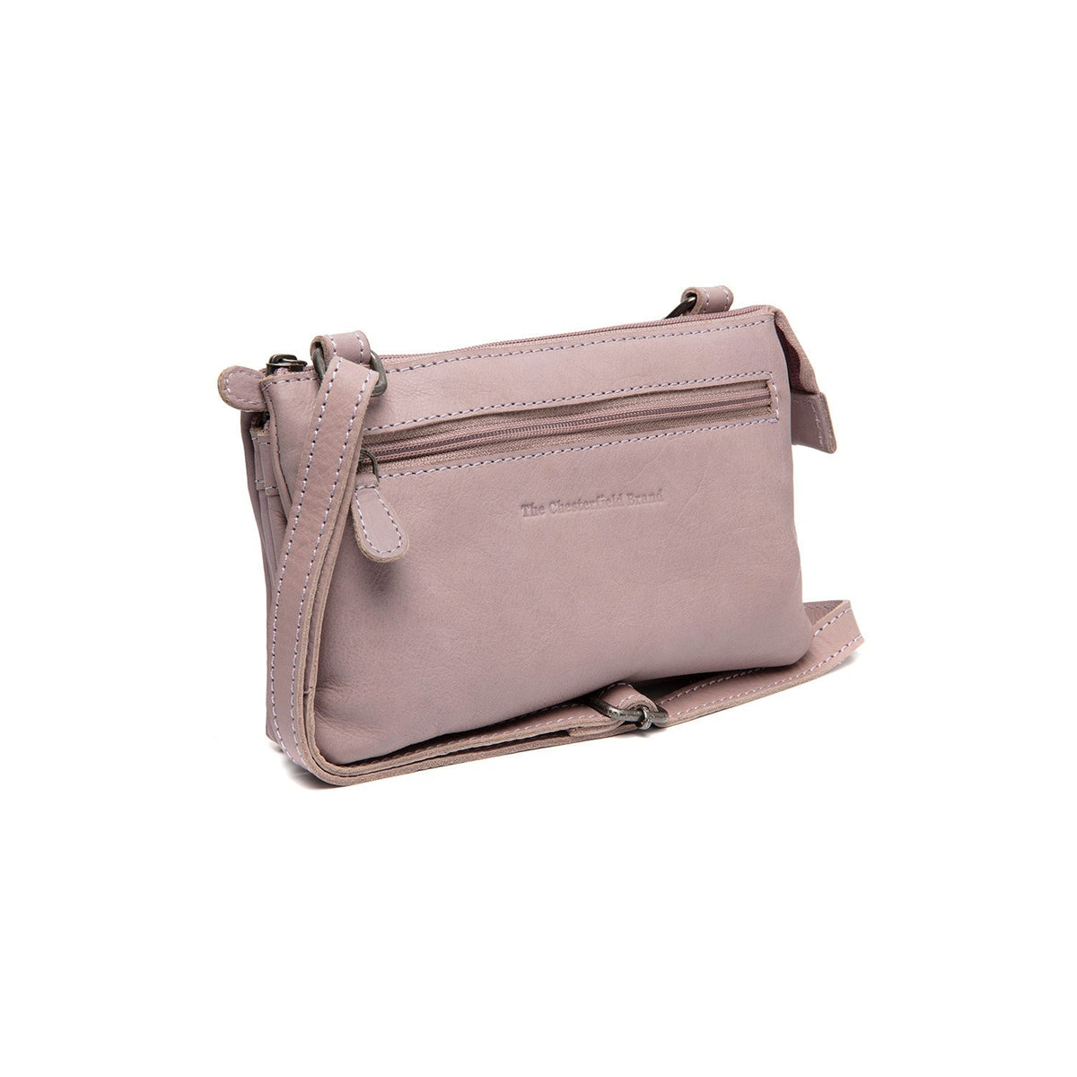 
Lavender Lilac Leather Crossbody Bag Osaka, front view