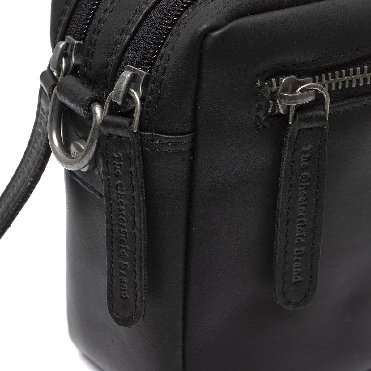 Samui Vollnarbenleder Crossbody-Tasche - Structured Side Profile Showing Gusset Depth &amp; Expansion Capacity