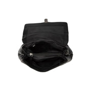 Detailansicht of Classic Collar &amp; Heavy-Duty Zipper Hardware on Angera Full-Grain Leather Handbag für Damen