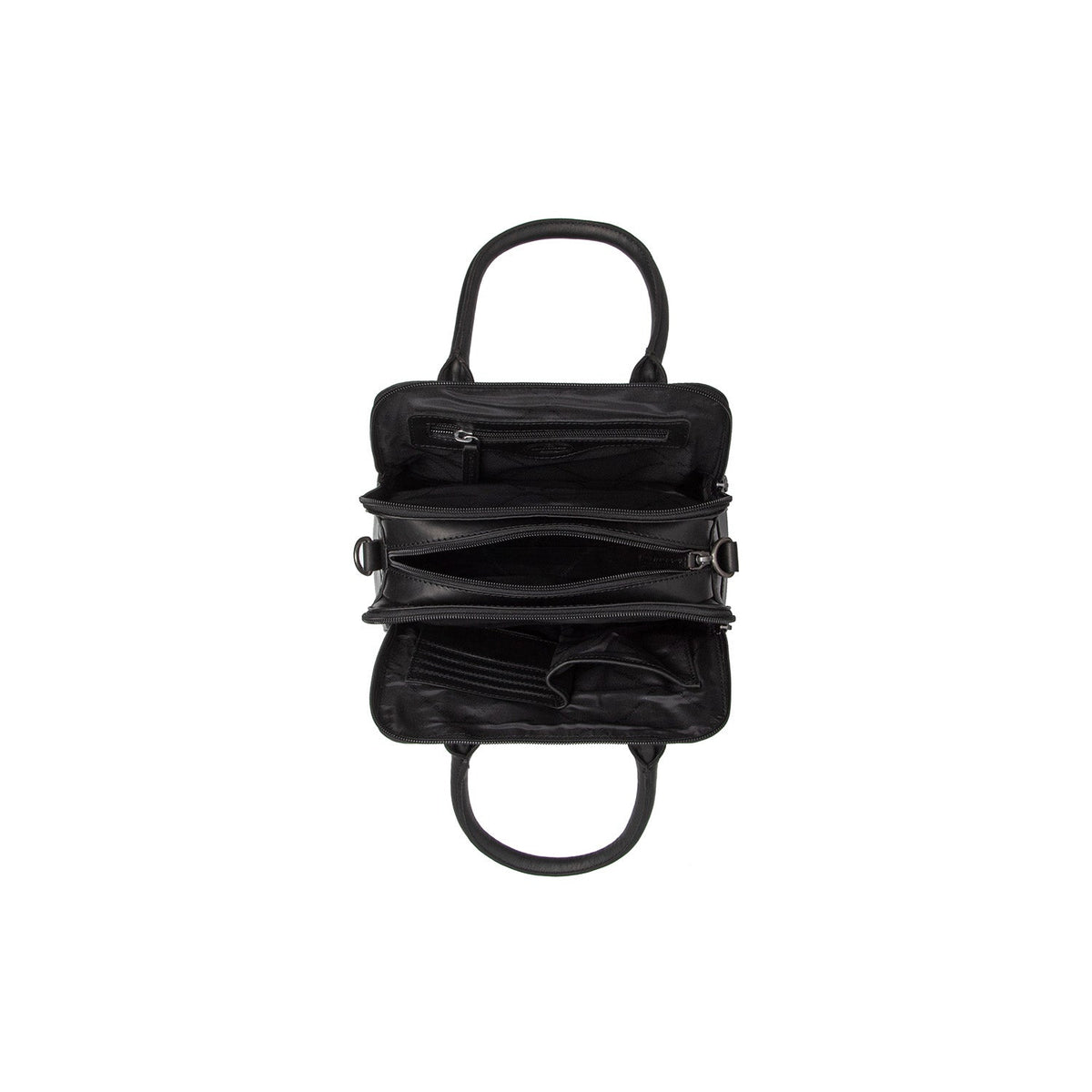 
Detailansicht of Classic Collar & Heavy-Duty Zipper Hardware on Ezra Vollnarbenleder-Handtasche