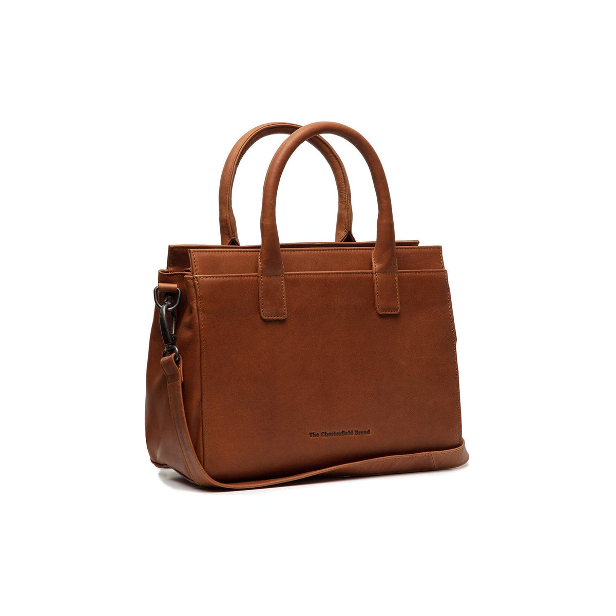Styled Fit Perspective of Garda Full-Grain Leather Handbag für Damen on Model - Natural Daylight Drape