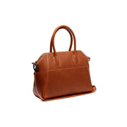 Tailored Rib Cuffs &amp; Hem Craftsmanship Construction Detail on Marsala Full-Grain Leather Handbag für Damen