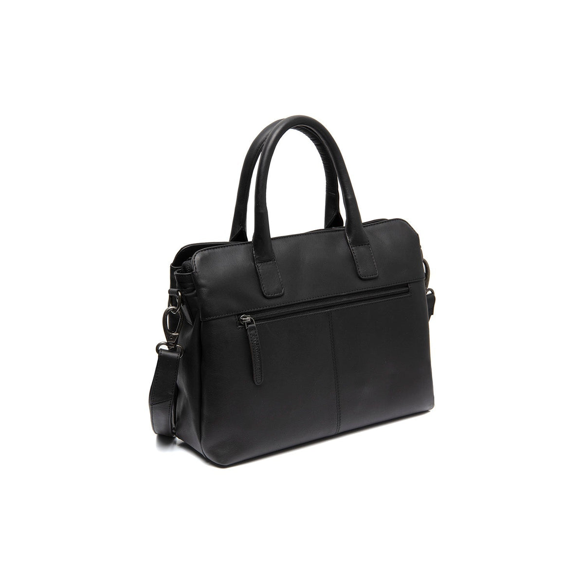 Tailored Rib Cuffs &amp; Hem Craftsmanship Construction Detail on Valmonte Full-Grain Leather Handbag für Damen