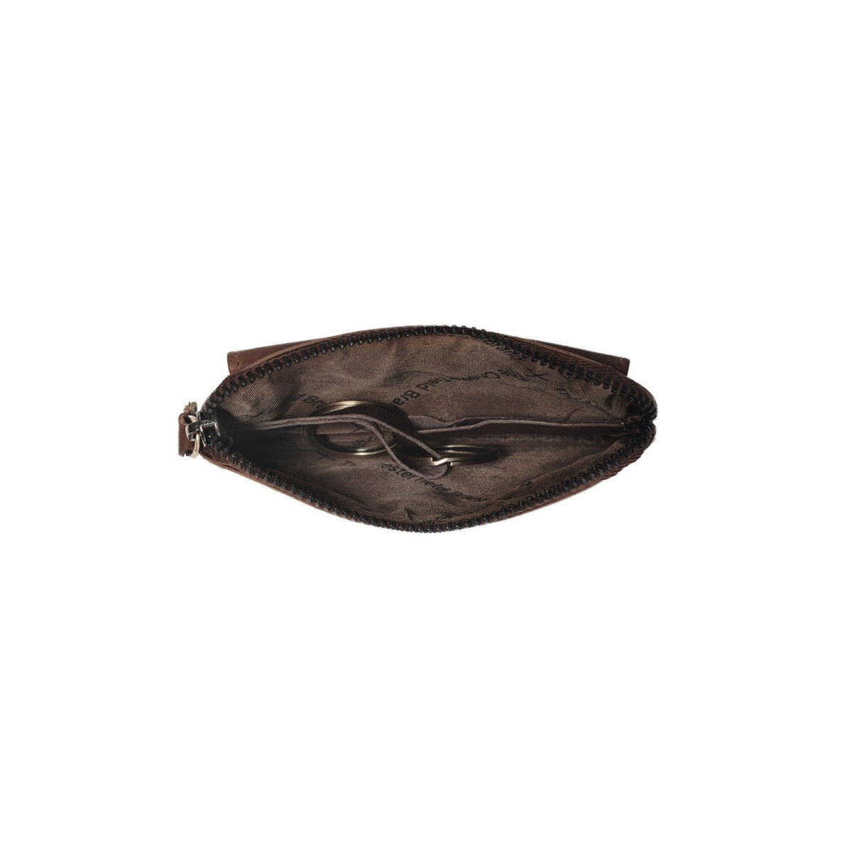 Tailored Rib Cuffs &amp; Hem Craftsmanship Construction Detail on Oliver Full-Grain Leather Key Case für Damen