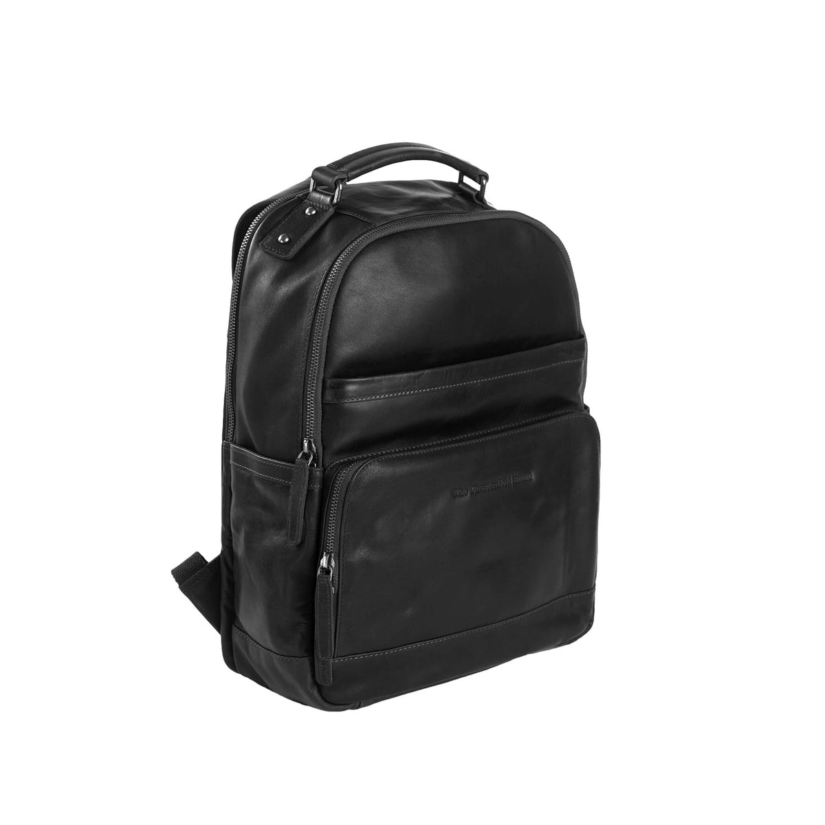 Austin Full-Grain Leather Laptop Backpack für Damen in Classic 100% Full-Grain Leather - Full Exterior Front Profile View | Online Kaufen