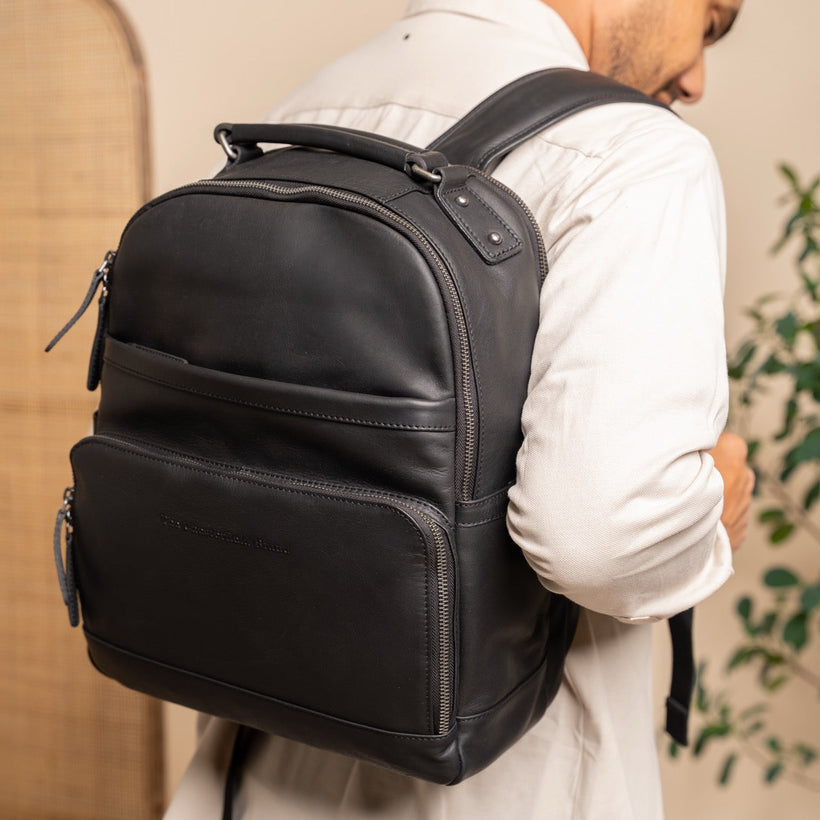 Austin Full-Grain Leather Laptop Backpack für Damen
