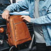 
Detroit Vollnarbenleder-Laptop-Rucksack – alternate product view 2