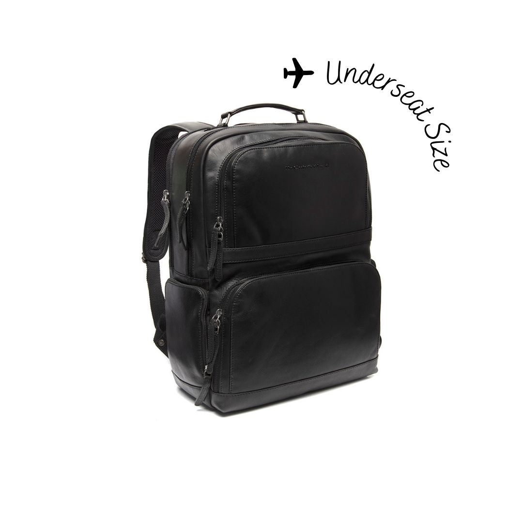 Lennox Full-Grain Leather Laptop Backpack für Damen in Classic 100% Full-Grain Leather - Full Exterior Front Profile View | Online Kaufen