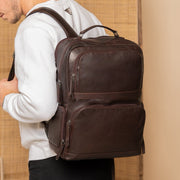 Lennox Full-Grain Leather Laptop Backpack für Damen – Zusätzliche Produktansicht 2