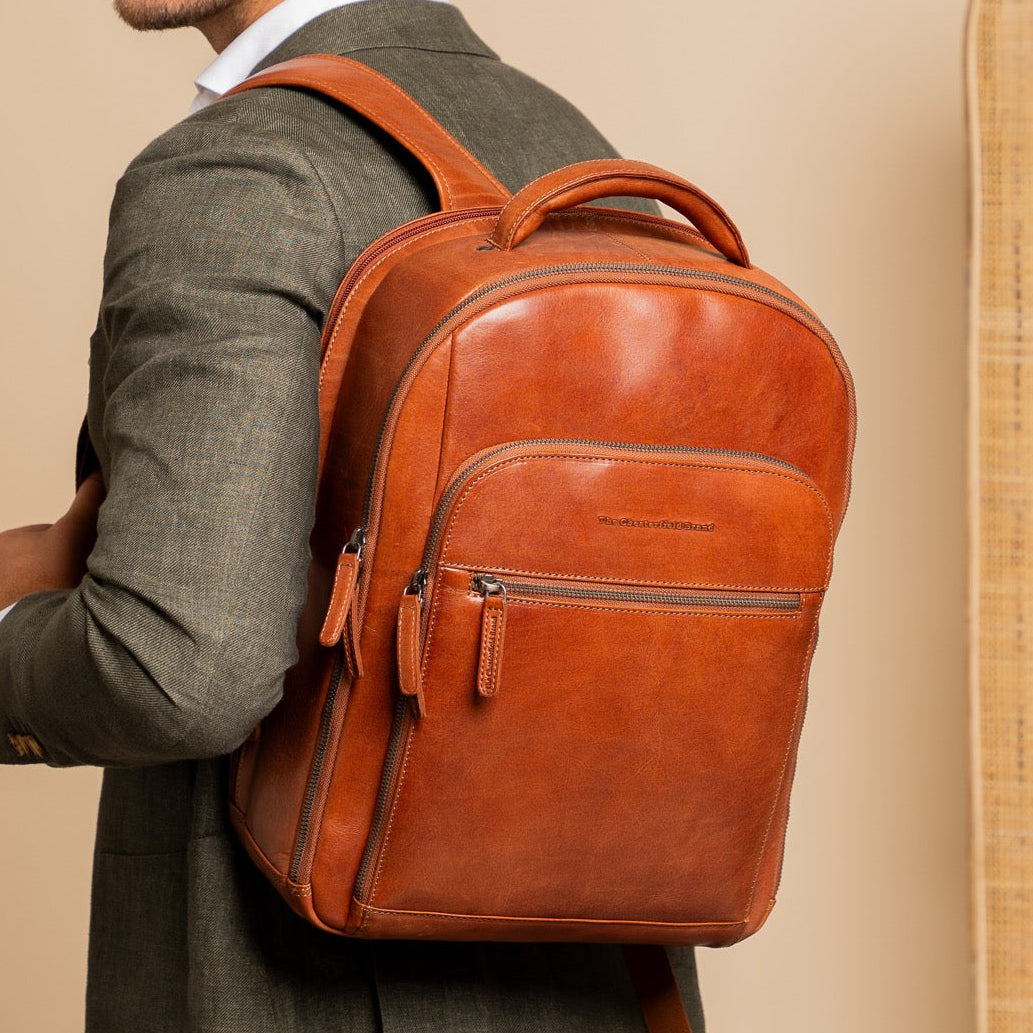 Maggiore Full-Grain Leather Laptop Backpack für Herren – Zusätzliche Produktansicht 2