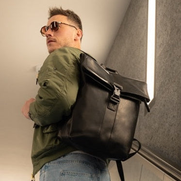 Savona Full-Grain Leather Laptop Backpack für Damen