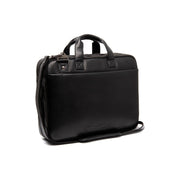 Iseo Full-Grain Leather Laptop Bag für Herren in Classic 100% Full-Grain Leather - Full Exterior Front Profile View | Online Kaufen