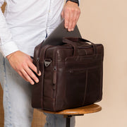 Ryan Full-Grain Leather Laptop Bag für Herren – Zusätzliche Produktansicht 2