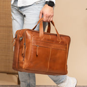 Ryan Full-Grain Leather Laptop Bag für Herren – Zusätzliche Produktansicht 2
