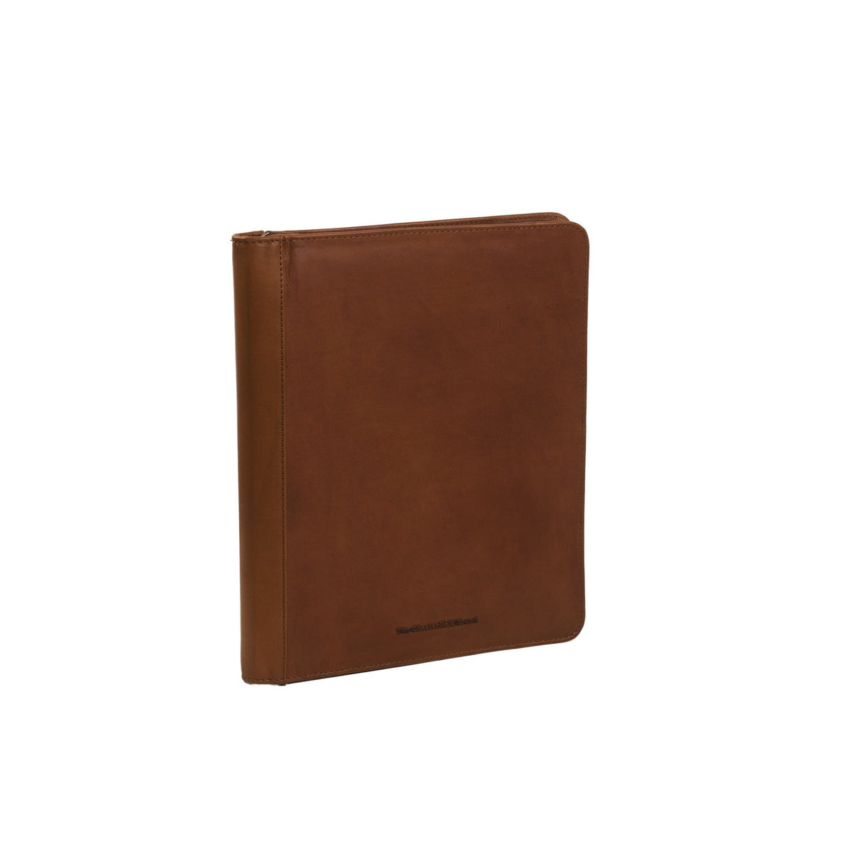 Cognac Leather Portfolio Barnet für Damen, front view