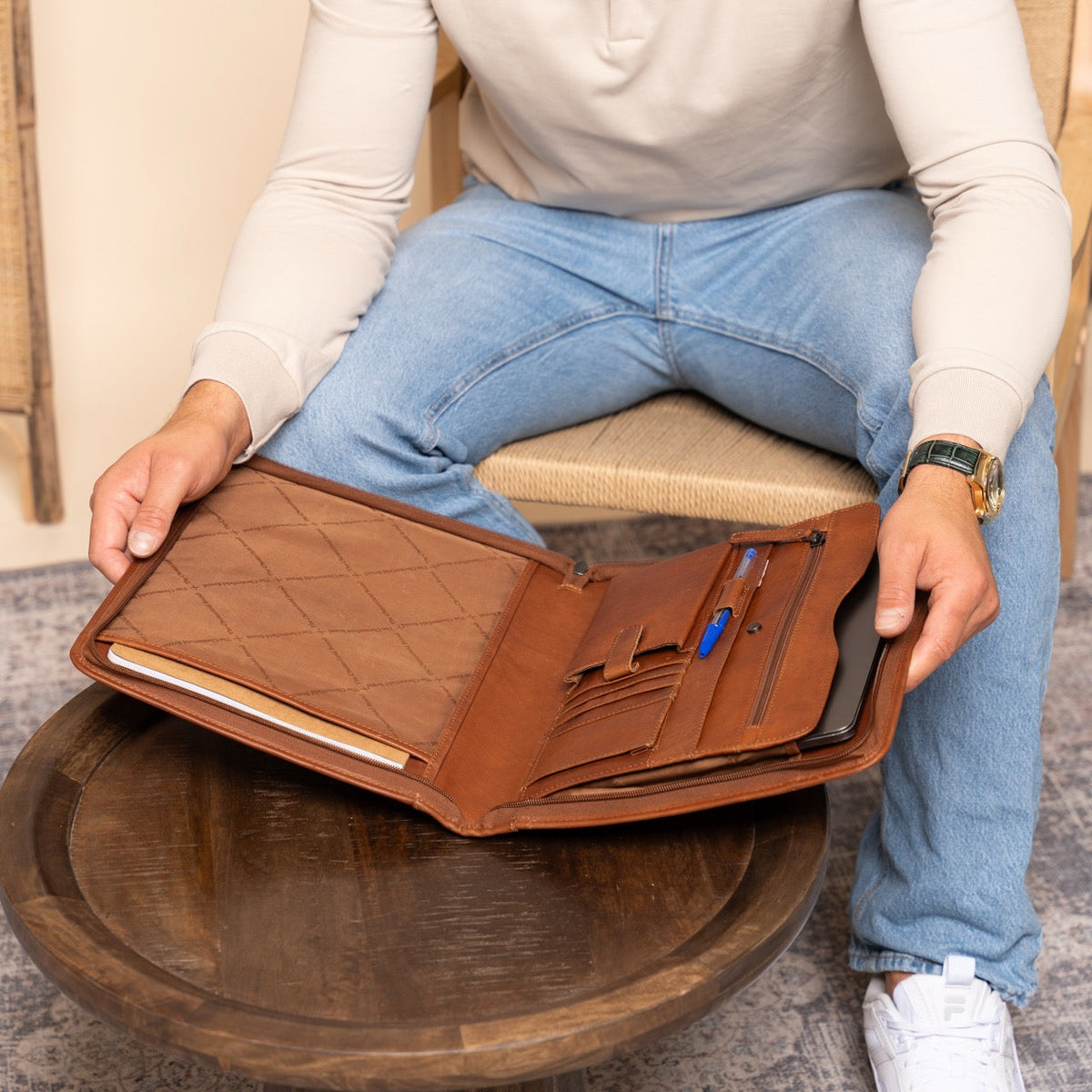 Leather Portfolio Barnet für Damen – Zusätzliche Produktansicht 3