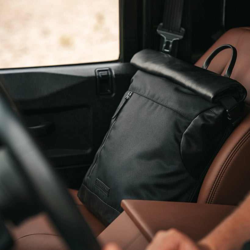 Bornholm Full-Grain Leather Roll-top Backpack für Damen