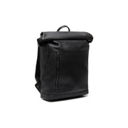 Mazara Full-Grain Leather Roll-top Backpack für Damen in Classic 100% Full-Grain Leather - Full Exterior Front Profile View | Online Kaufen