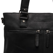 Solid Antique Brass Hardware &amp; Heavy-Duty Dual Zipper Detail on Rome Full-Grain Leather Shopper für Damen