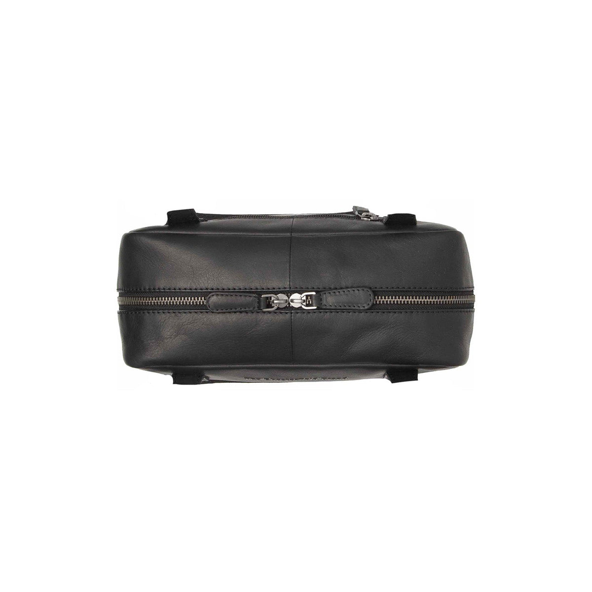 
Solid Antique Brass Hardware & Heavy-Duty Dual Zipper Detail on Fenno Vollnarbenleder-Schultertasche