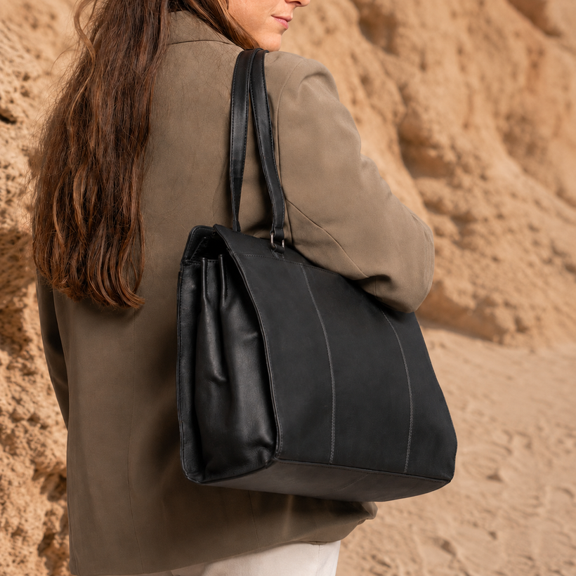 Fidenza Full-Grain Leather Shoulder Bag für Damen