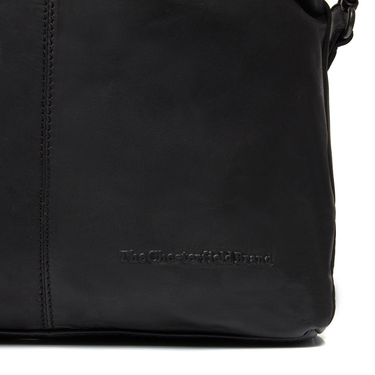 
Jen Vollnarbenleder-Schultertasche - Rückansicht mit verstärkten Lederträgern & handwerklichen Nähten